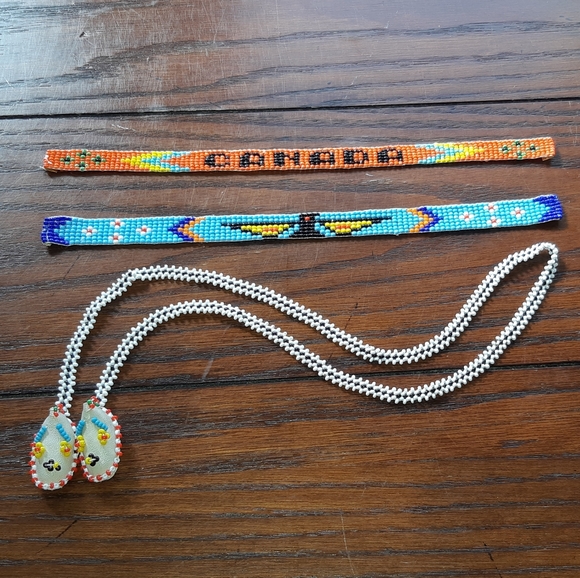 First Nations Other - Vintage 1970's Beadwork Cowboy Hat Bands